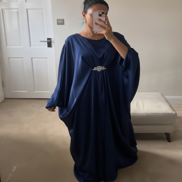 Women In Blue Abaya