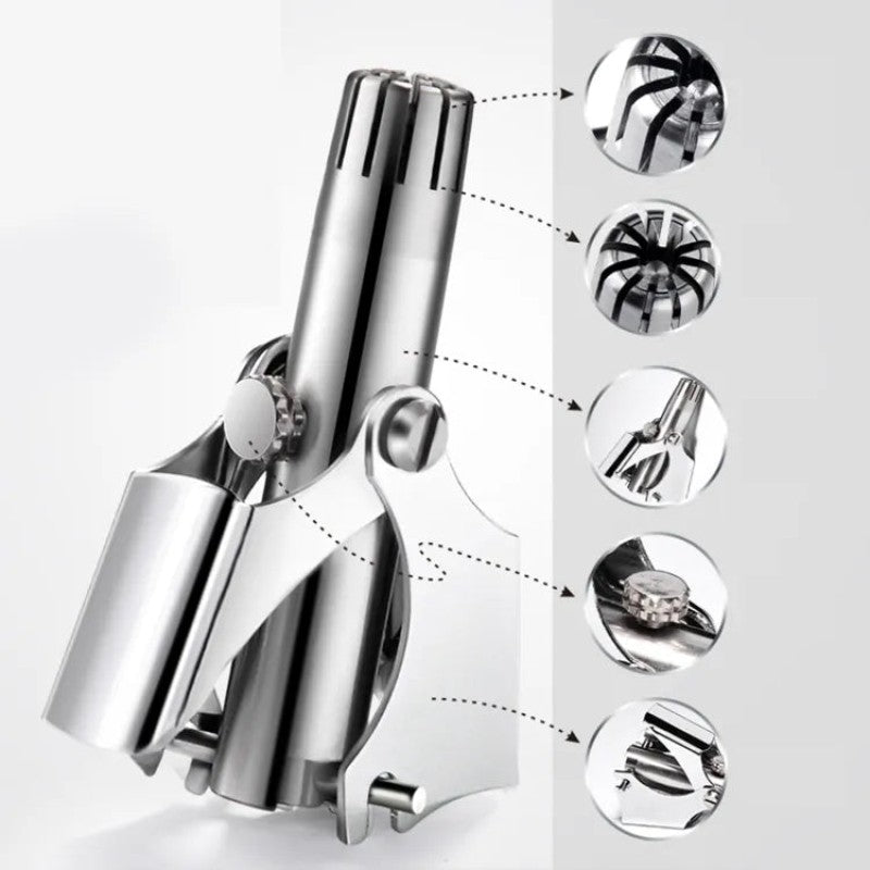 Stainless Steel Manual Nose and Ear Hair Trimmer