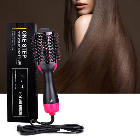 One Step 3-in-1 Hot Air Brush – Professional Hair Dryer, Straightener, and Volumizer Styler