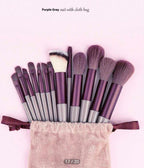 13 Pcs Velvet Pouch Makeup Brush Set – Premium Soft Cosmetic Brushes with Velvet Bag
