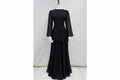 Royal Sapphire 2-Piece Korean Chiffon Ruffle Maxi Dress & Skirt Set