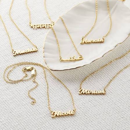 Customized Name Gold Plated Necklace - Personalized Elegant Jewelry