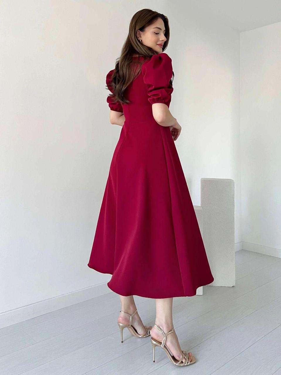Premium Georgette Balloon Sleeve Maxi Dress - Elegant Flare Frock
