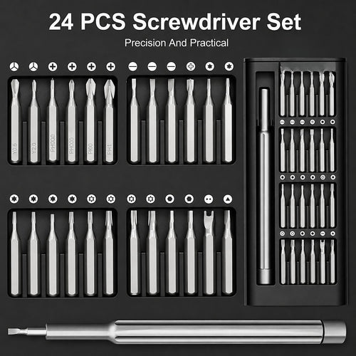 24-in-1 Precision Screwdriver Set – Portable Magnetic Repair Tool Kit for Mobile, Laptop & Electronics