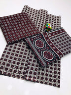 Traditional Allover Print Ajrak Cotton 3-Piece Unstitched Suit | Cultural Sindhi Print Dress