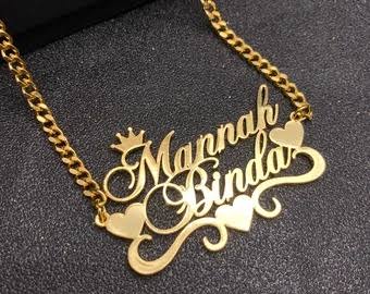 Customized Name Gold Plated Necklace - Personalized Elegant Jewelry