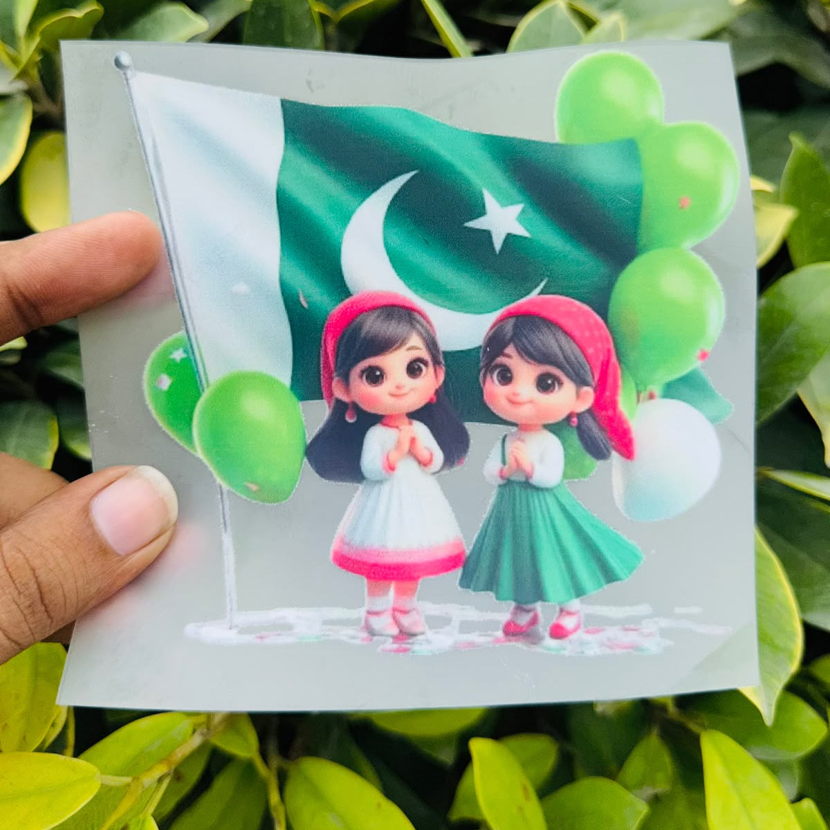 14 August Independence Day DTF Iron-On Prints for Clothes – Jashn-e-Azadi Pakistan T-Shirt Sticker Sheets (5x5 Inch)