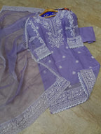 Ready to Wear 3-Piece Embroidered Organza Suit with Crepe Inner & Dupatta
