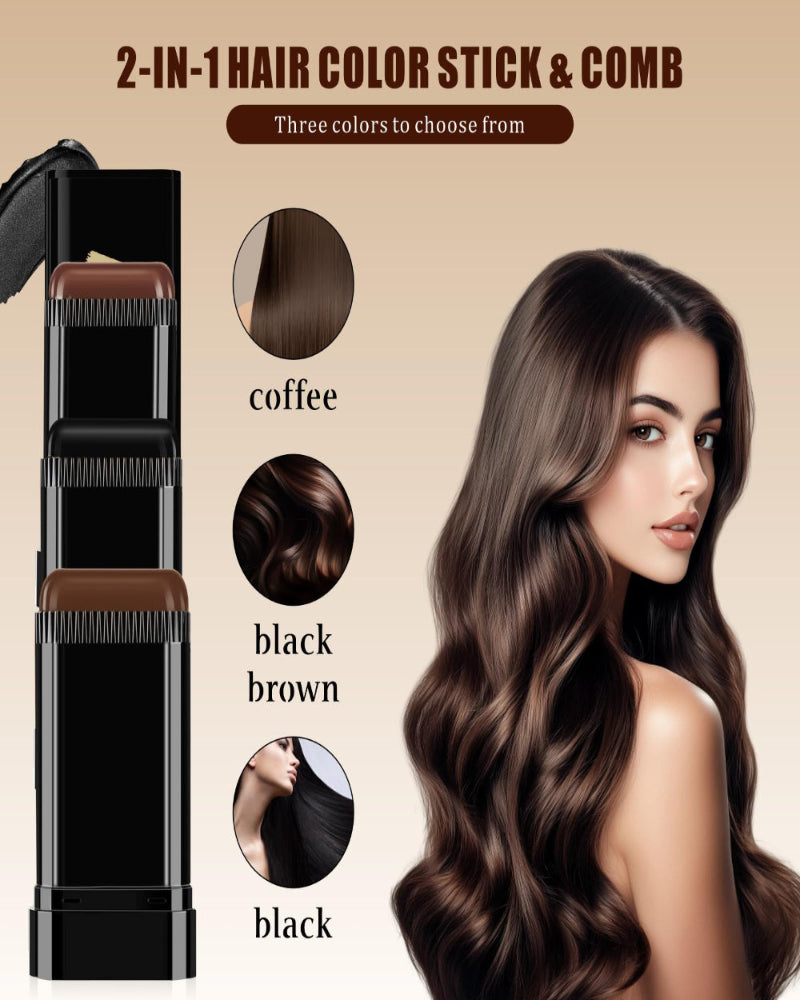 Hair Dye Touch-Up Stick with Built-In Comb Applicator | Long-Lasting Root Concealer