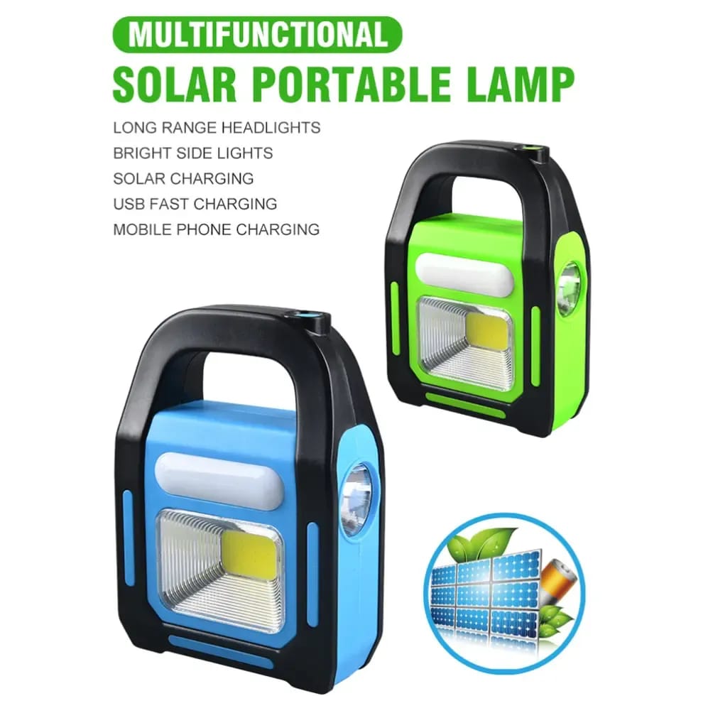 Multifunctional Solar Portable Lamp & Power Bank | Rechargeable Emergency LED Lantern for Home, Camping & Outdoor
