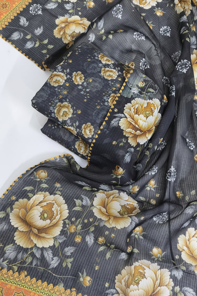 Digital Printed Bana Dora 3PC Dress Collection 2026