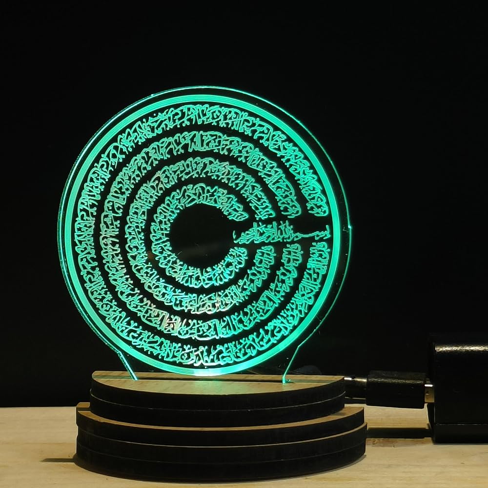 Customize – Acrylic 3D Illusion LED Night Lamp with Black Wooden Base