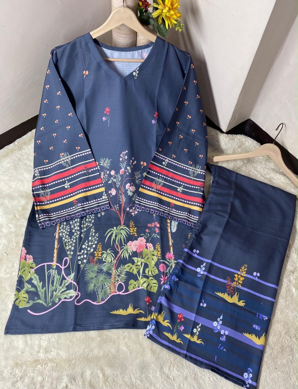Readymade Digital Printed Doria Lawn 2-Piece Dress - Summer Collection 2026