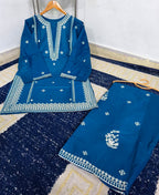 Readymade Heavy Embroidered Cotton Shirt with Farshi Shalwar | 2-Piece Luxury Suit
