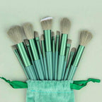 13 Pcs Velvet Pouch Makeup Brush Set – Premium Soft Cosmetic Brushes with Velvet Bag