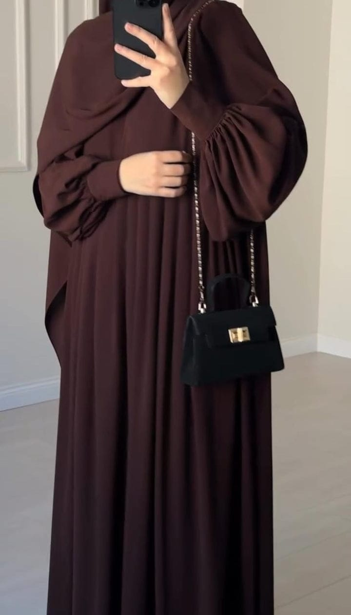 Chocolaty Elegant Abaya With Stroller
