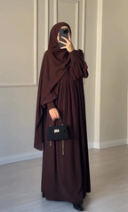 Chocolaty Elegant Abaya With Stroller