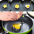 4 Pcs Stainless Steel Egg Mould & Pancake Shaper Set – Fun Kitchen Gadget