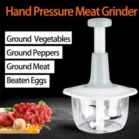 Falari 1.5L Hand Pressure Meat Grinder & Vegetable Chopper | Multi-Functional Manual Food Processor & Egg Beater