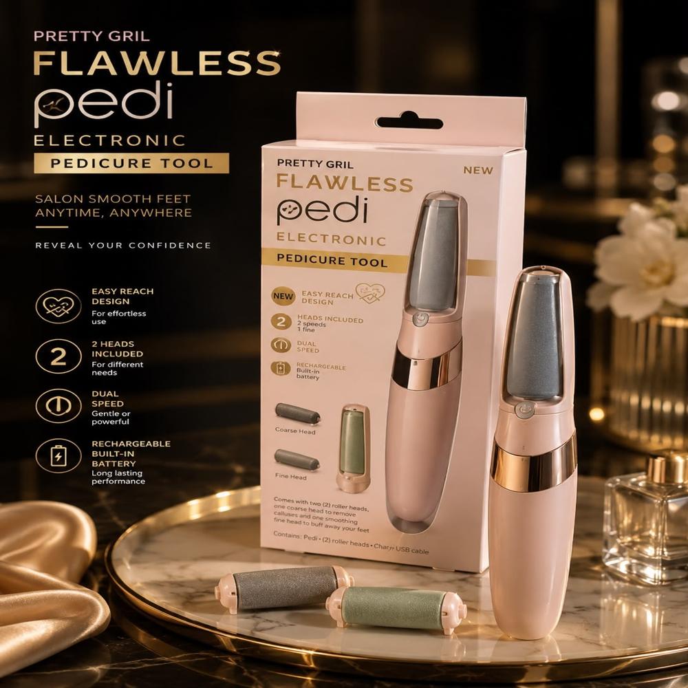 Flawless Pedi Electric Rechargeable Foot Pedicure & Callus Remover