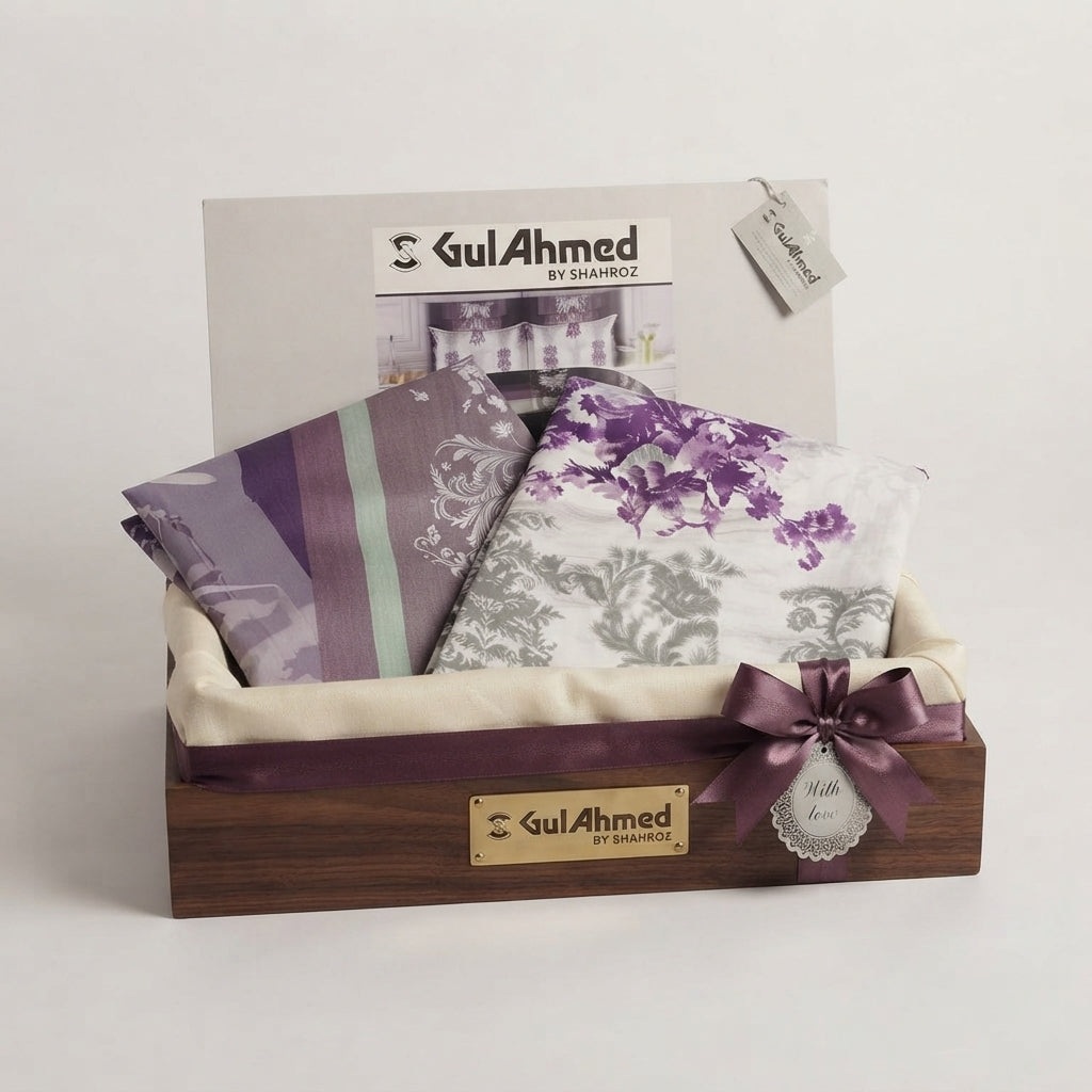 3-Piece Full Printed Cotton Mix King Size Bedsheet Gift Pack