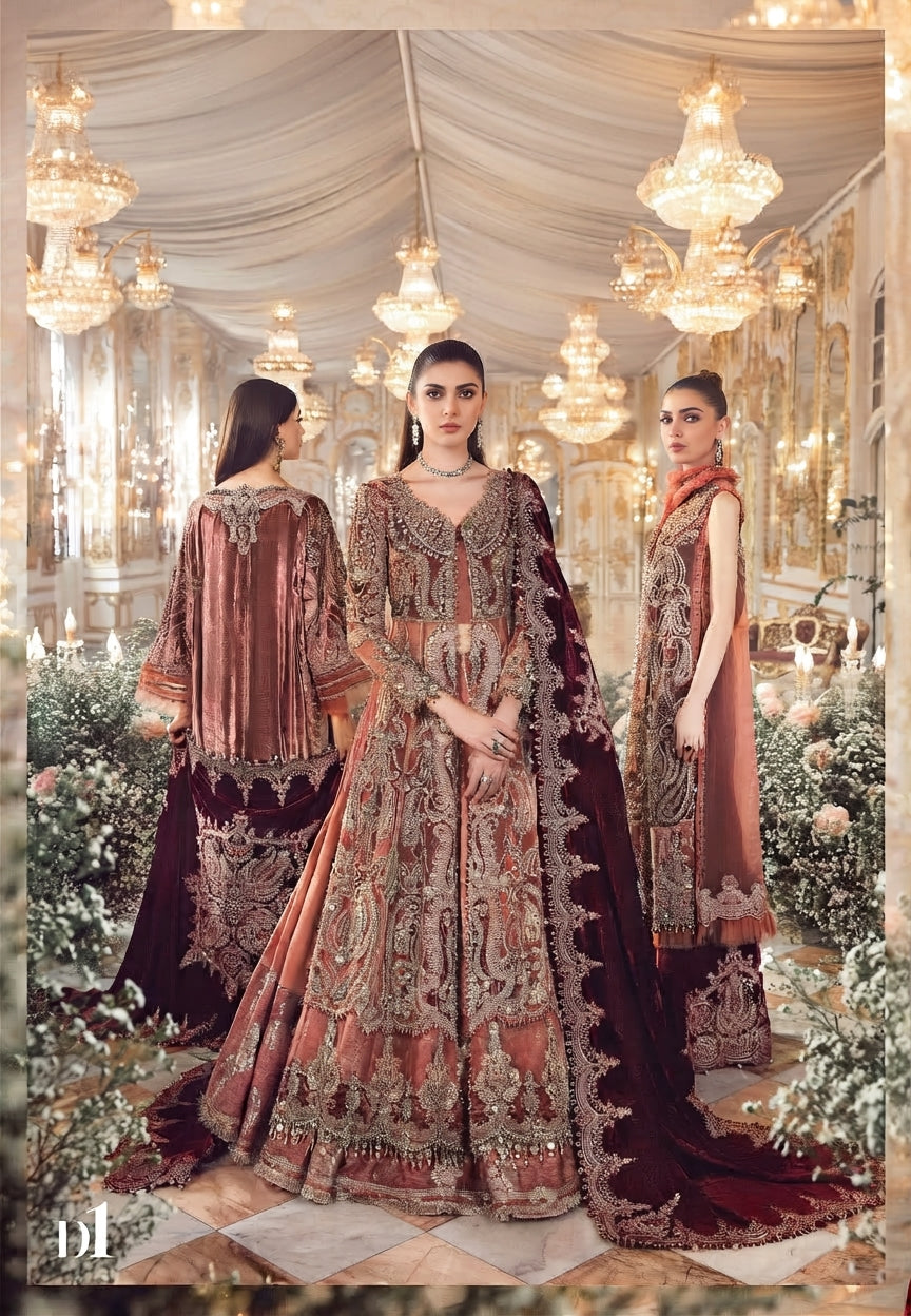 Luxury Unstitched Maxi – Net with Jamawar Trouser