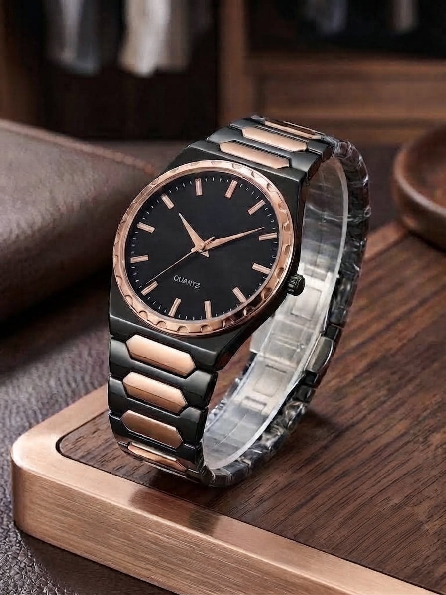 Modern Executive Men's Watch – Two-Tone Quartz Timepiece in 3 Colors