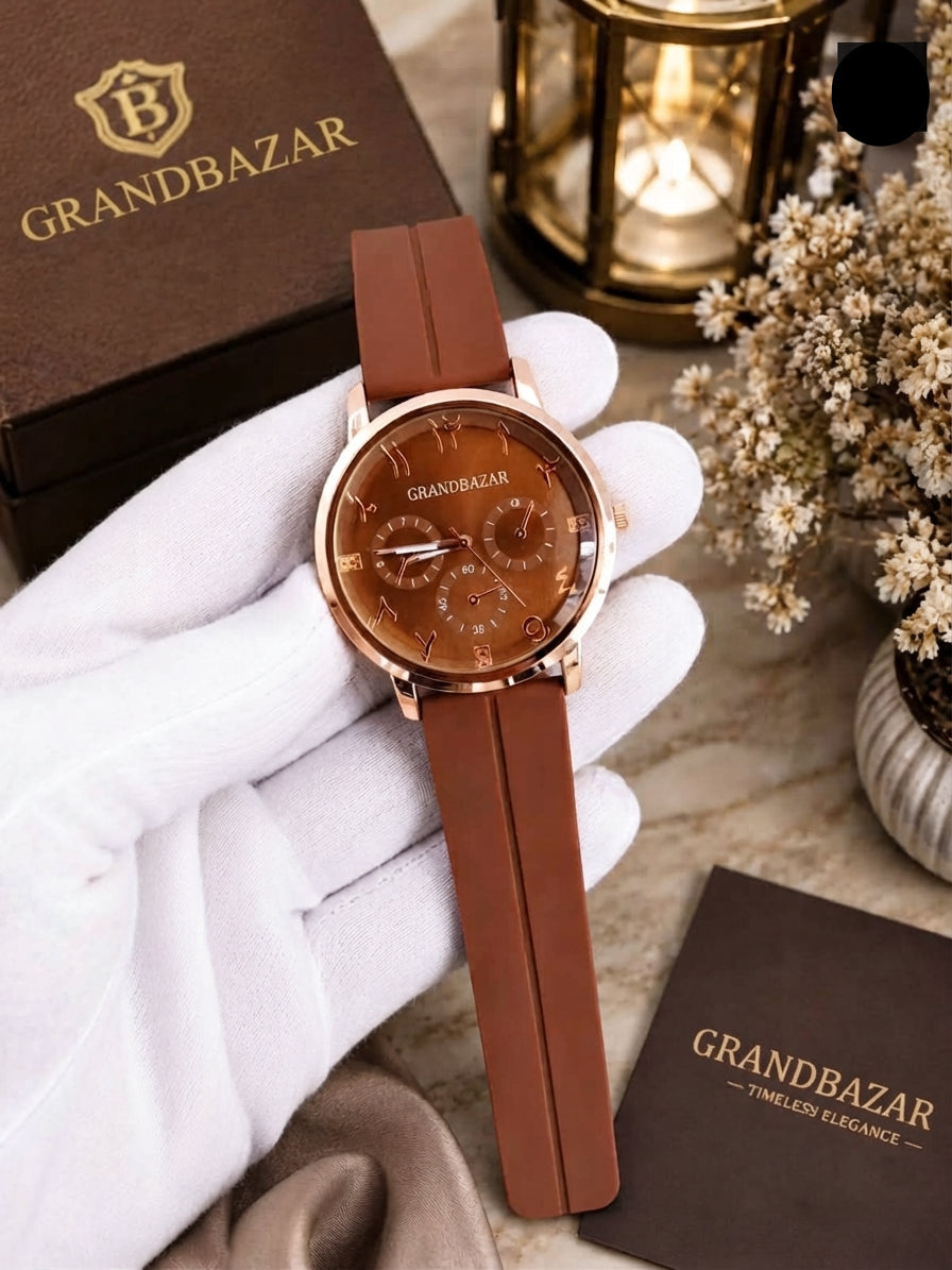 Men's Silicone Strap Watch with Magnetic Lock