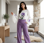 Women's Floral Printed Georgette Co-Ord Set – 2-Piece Matching Outfit (Mid-Season Sale)