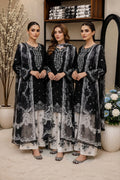 3-Piece Ready to Wear Premium Cotton Embroidered Suit with Digital Printed Farshi Shalwar