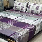3-Piece Full Printed Cotton Mix King Size Bedsheet Gift Pack
