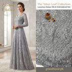 2-Piece Unstitched Embroidered Net Occasion Suit