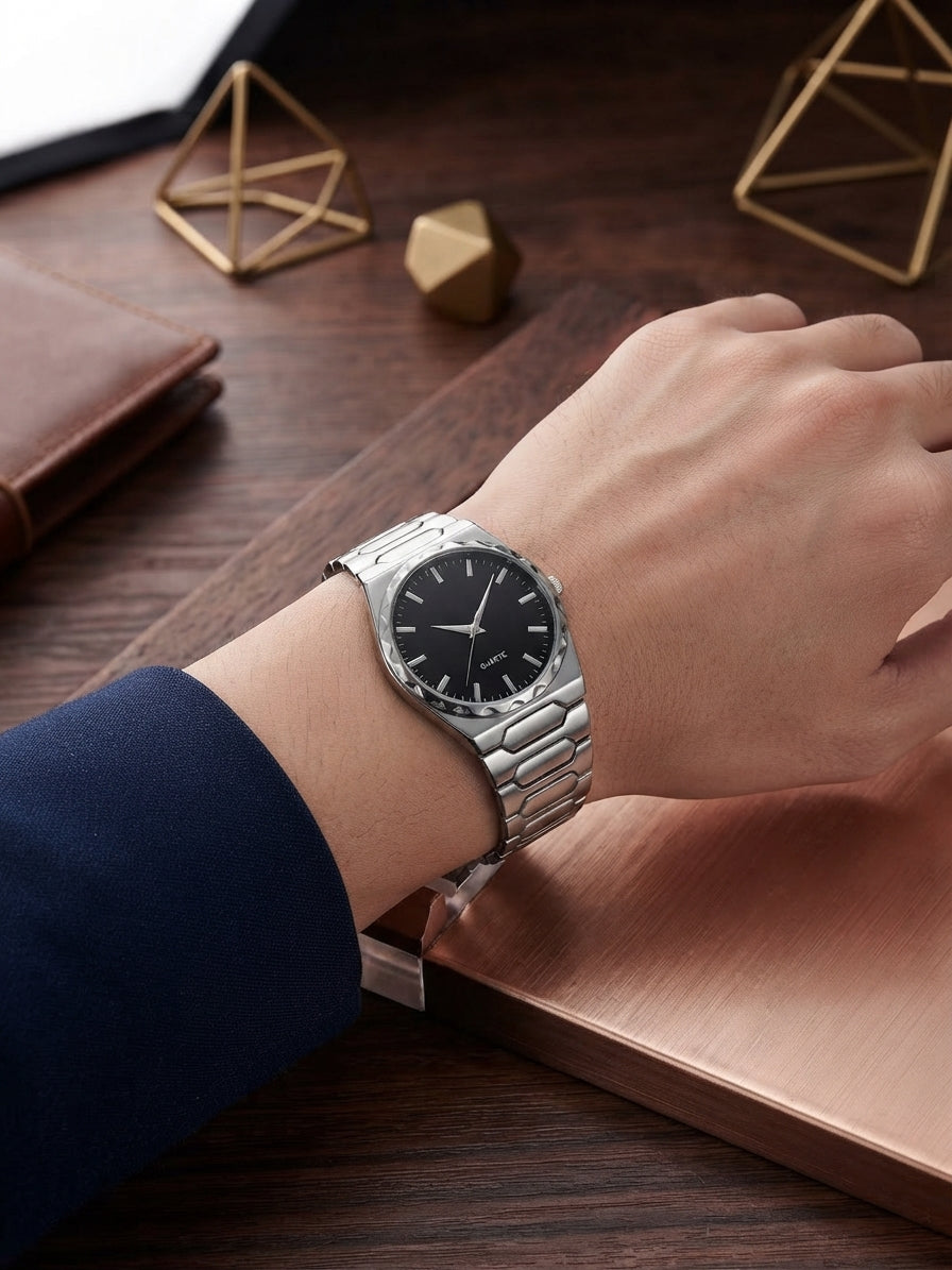 Modern Executive Men's Watch – Two-Tone Quartz Timepiece in 3 Colors