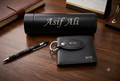Customized Men's Gift Set - 4-in-1 Premium Wallet, Keychain, Pen & Temperature Bottle Deal