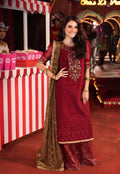 3-Piece Sequenced Chiffon Suit with Silk Trouser