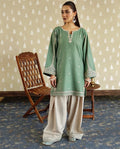 Ready to Wear Malai Lawn Embroidered 2-Piece Dress with Farshi Shalwar - Stitched Collection