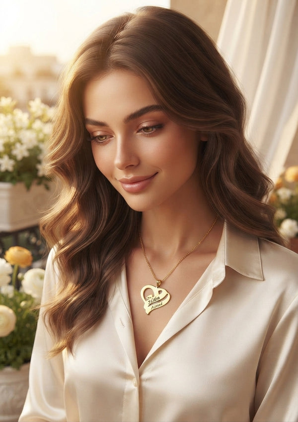 Customise Name Engraved Gold-Plated Locket Necklace – Personalised Pendant