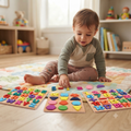 Pack of 3 - Kids Educational Wooden Puzzle Toy - Alphabet, Numbers & Shapes (1-5 Years)