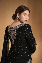 Luxury Heavy Embroidered Chiffon Suit with Cutwork Dupatta – Spengle Work