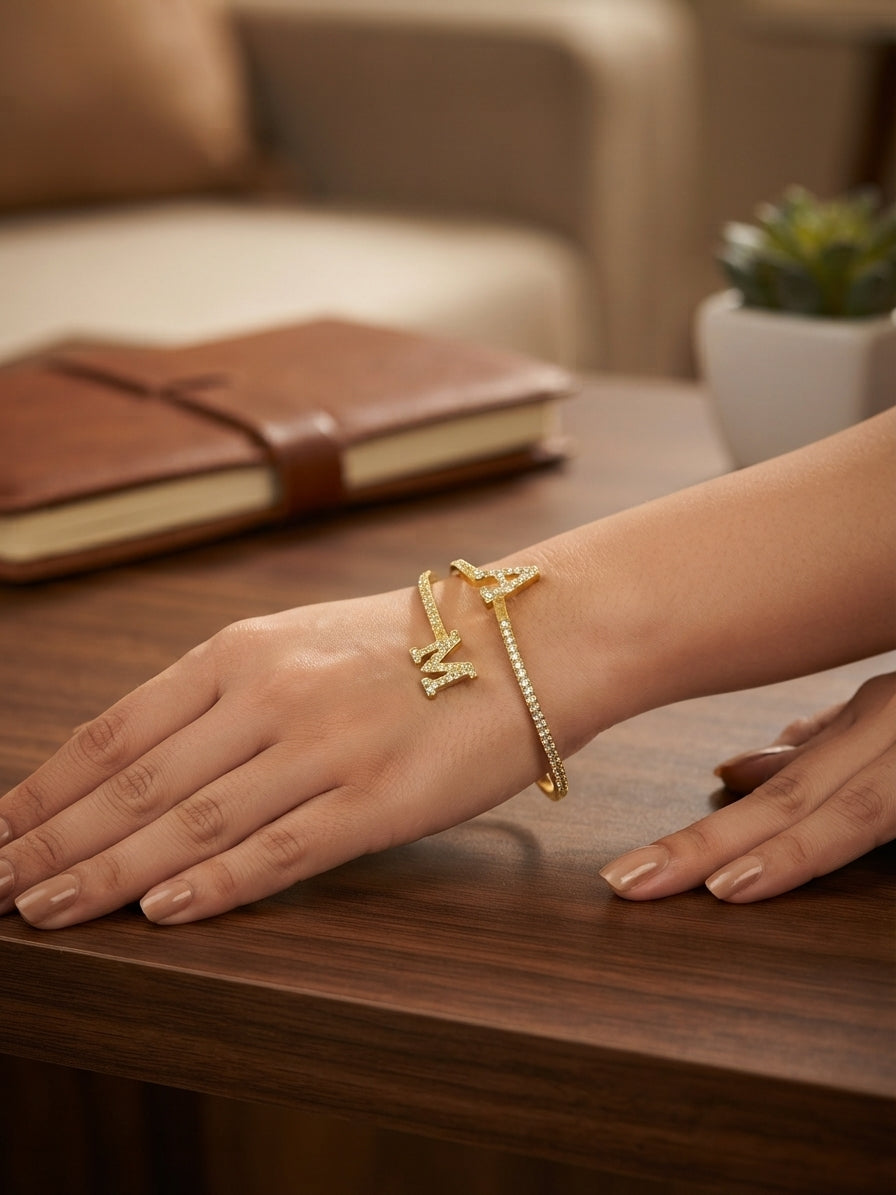 Customized New Fancy Bangle – Premium Personalized Bracelet with Gift Box