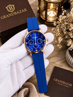 Men's Silicone Strap Watch with Magnetic Lock