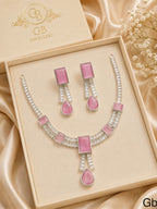 Luxury Zircon Jewelry Set for Women – Necklace & Earrings | Multiple Colors