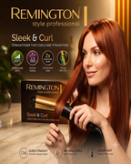 2-in-1 Professional Sleek & Curl Hair Straightener and Curler | Salon Styling Tool