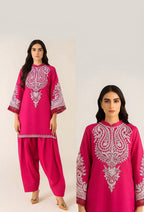 2-Piece Dhanak Embroidered Winter Suit for Women