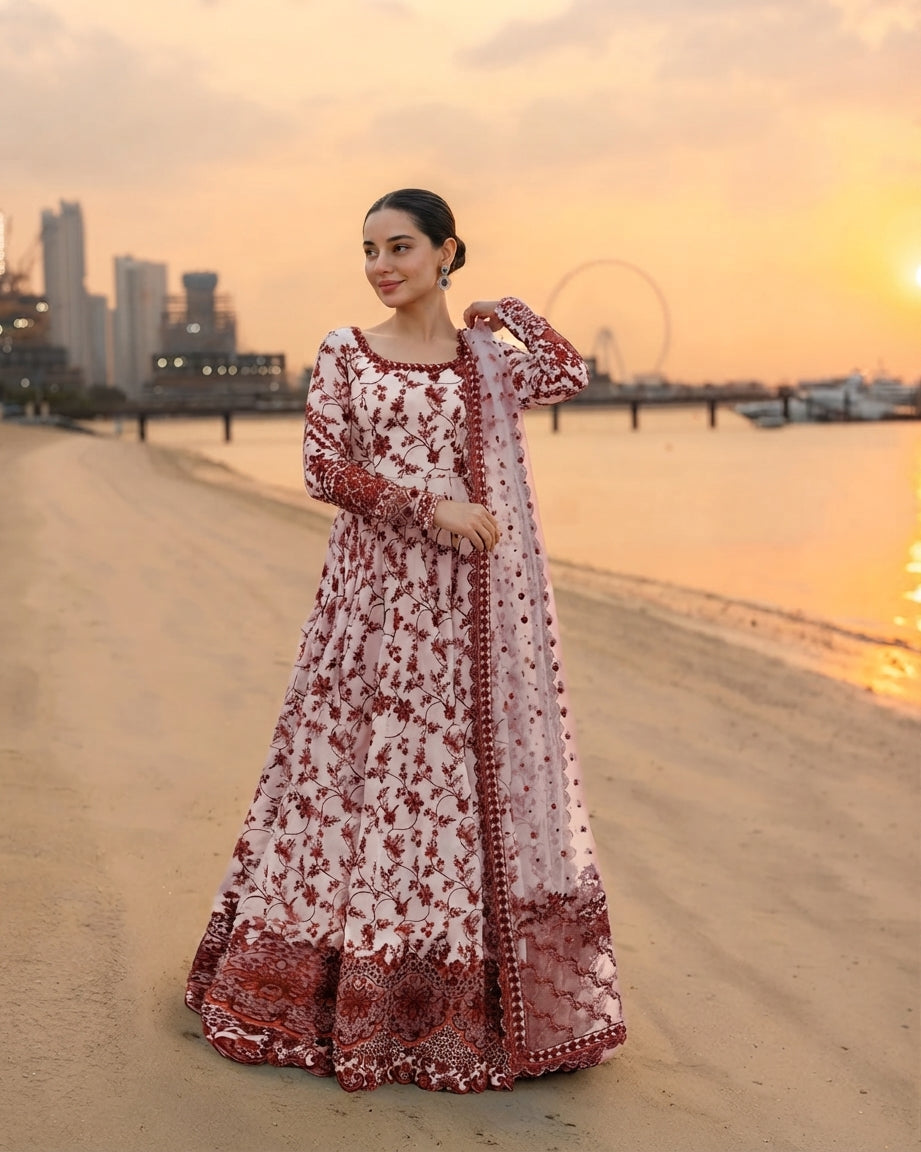 Ready to Wear Trending Digital Printed 3-Piece Maxi, Flapper & Dupatta Set