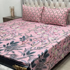 Premium King Size Cotton Mix Full Printed Bedsheet Set 3-Piece – Gift Pack Collection