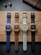 Minimalist Square Men's Watch with Silicone Strap | 4 Colors Available