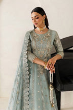 3-Piece Wedding Edition Heavy Embroidered Chiffon Suit