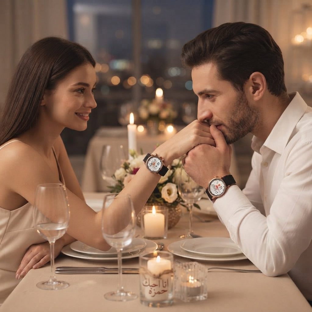 Customized Couple Watch Set with Luxury Gift Box