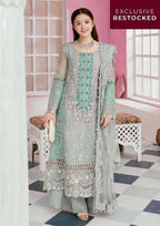 Luxury Bridal Organza Suit – Stone Handwork & Silk Trouser